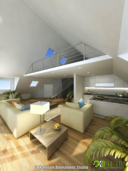 Home 3d interior rendering design cv