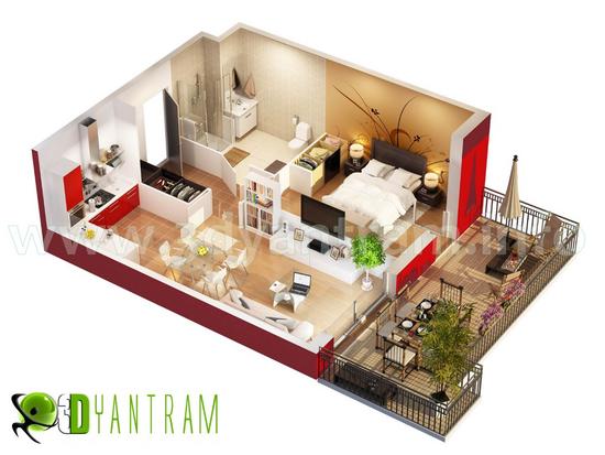 Home 3d floor plan cv