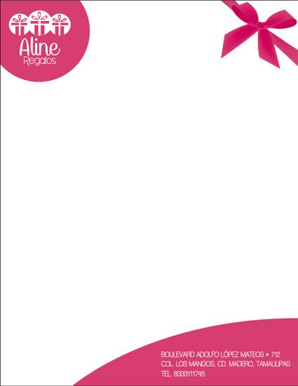 Hoja membretada aline cv