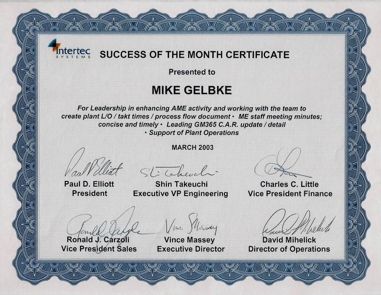 staff of the month certificate