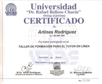 Certificado docente virtual arlines cv