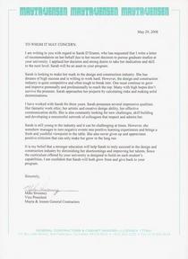 Sarah recommendation letter mike sweeney may 2008 cv