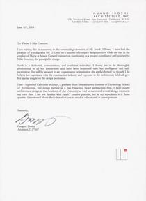 Sarah recommendation letter greg iboshi june 2008 cv